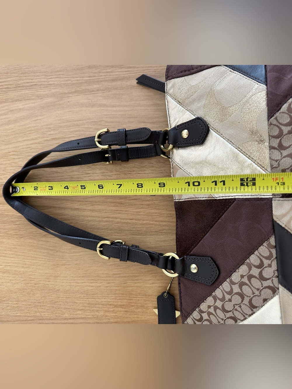 Coach Patchwork Tote Zippy Bag - Picture 7 of 13